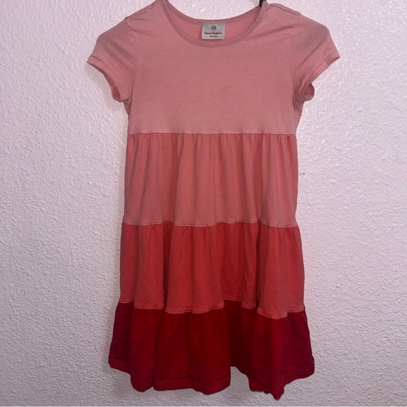 Hanna Andersson Pink and Red Tiered Dress - Picture 1 of 1